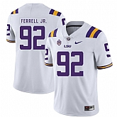 LSU Tigers 92 Neil Ferrell Jr. White Nike College Football Jersey Dzhi,baseball caps,new era cap wholesale,wholesale hats